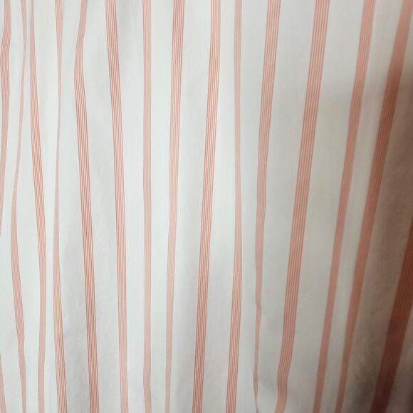 Foxcroft Orange Vertical striped size 16 button down non-iron shirt blouse - Picture 5 of 7